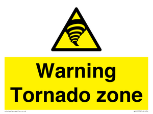 Warning Tornado zone